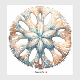 Sand-Dollar-Ozeanspritzer-Aquarell-Hochzeit Aufkleber