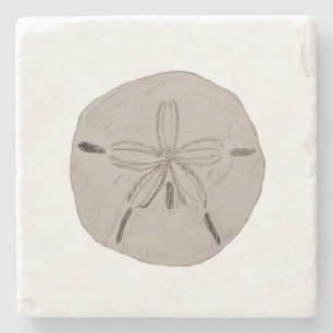 Sand Dollar Painting Beach House Marmor Untersetze Steinuntersetzer