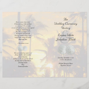 Sand Dollar Palm Trees Christliches Zeremonie-Prog