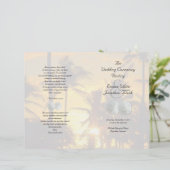 Sand Dollar Palm Trees Christliches Zeremonie-Prog (Stehend Vorderseite)