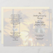 Sand Dollar Palm Trees Christliches Zeremonie-Prog (Vorne/Hinten)