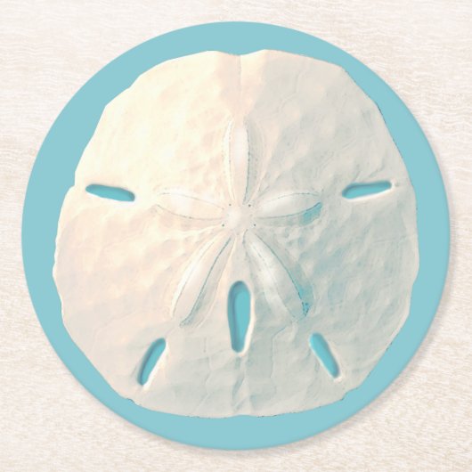 Sand-Dollar-Papier-Untersetzer Runder Pappuntersetzer (Vorderseite)