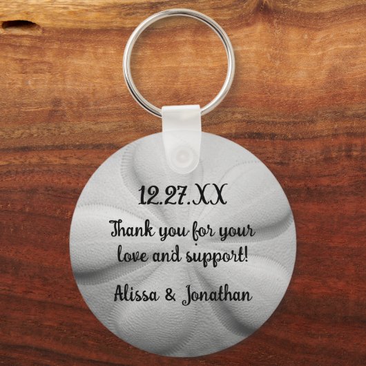 Sand Dollar Personalisiert Key Ring Gastgeschenk H Schlüsselanhänger (Vorderseite)