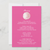 Sand Dollar Pink Hochzeitstag Einladung (Vorderseite)