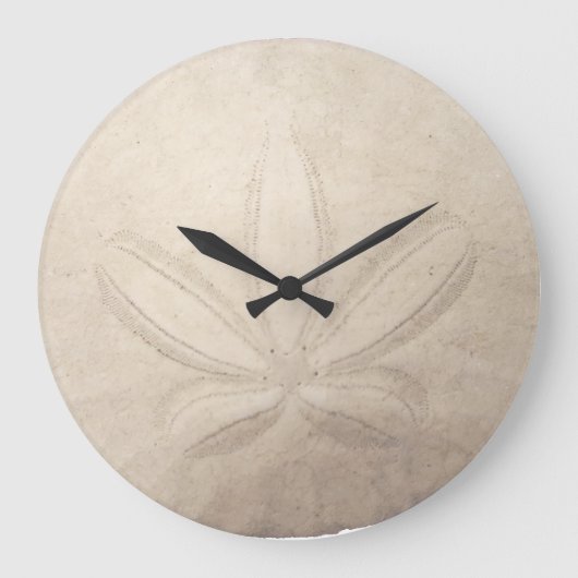 Sand Dollar Round Clock Große Wanduhr (Vorderseite)