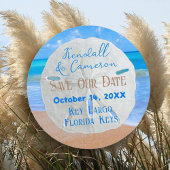 Sand Dollar Round Save the Date Cards Einladung