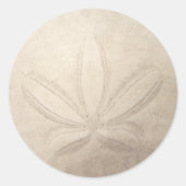 Sand Dollar Round Sticker (Vorderseite)