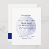 Sand Dollar Royal Blue Wedding Empfang Begleitkarte (Vorne/Hinten)