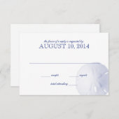 Sand Dollar Royal Blue Wedding RSVP (Vorne/Hinten)