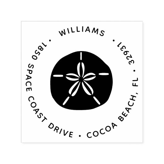Sand-Dollar-Rücksendeadresse Permastempel (Design)