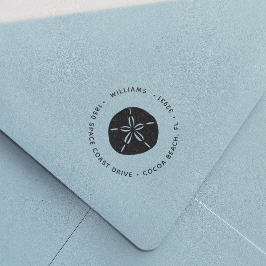 Sand-Dollar-Rücksendeadresse Permastempel