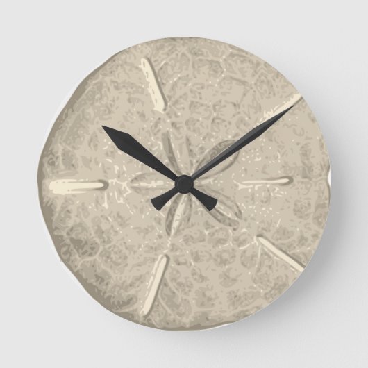 Sand Dollar Runde Wanduhr (Vorderseite)