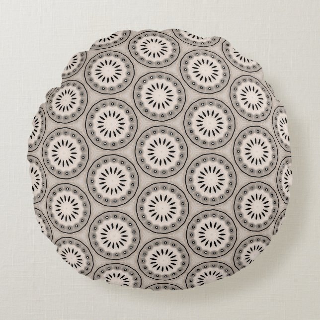 Sand-Dollar Rundes Kissen (Vorderseite)