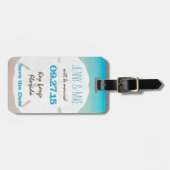 Sand Dollar Save the Date am Meer Gepäckanhänger (Vorderseite horizontal)