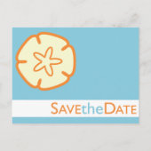 Sand Dollar Save the Date Ankündigungspostkarte (Rückseite)