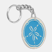Sand-Dollar-Schlüsselanhänger - Zurück anpassen Schlüsselanhänger (Vorderseite links)