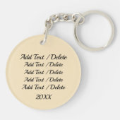 Sand-Dollar-Schlüsselanhänger - Zurück anpassen Schlüsselanhänger (Rückseite)