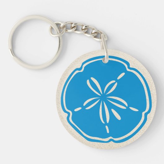 Sand-Dollar-Schlüsselanhänger - Zurück anpassen Schlüsselanhänger (Vorderseite)
