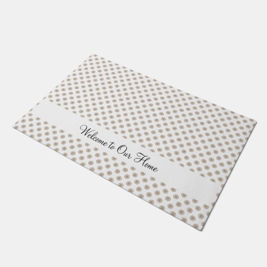 Sand Dollar Sea Muschel Muster personalisieren Fußmatte (Schrägansicht)