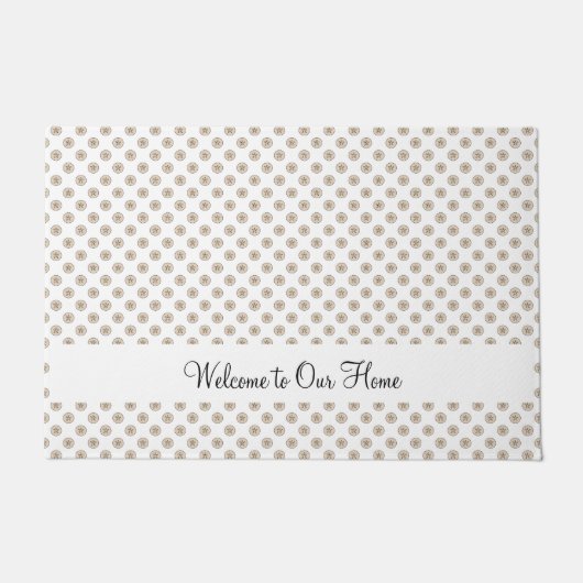 Sand Dollar Sea Muschel Muster personalisieren Fußmatte (Vorderseite)