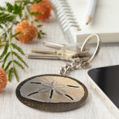 Sand Dollar Seashell Sand Beach Schlüsselanhänger (Seite)