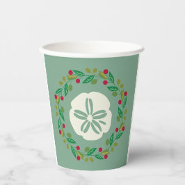 Sand Dollar Seashell Weihnachten Pappbecher