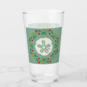 Sand Dollar Seashell Weihnachtskranz Glas (Rückseite)