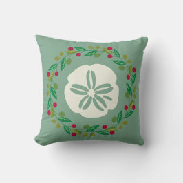 Sand Dollar Seashell Weihnachtskranz Kissen