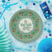 Sand Dollar Seashell Weihnachtskranz Pappteller (Party)