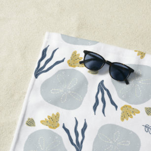Sand Dollar Seashells Beach Pattern Strandtuch