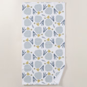 Sand Dollar Seashells Beach Pattern Strandtuch (Vorderseite)