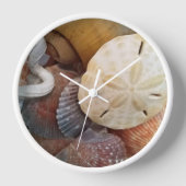 Sand Dollar Seashells Beach Theme Uhr (Vorderseite)