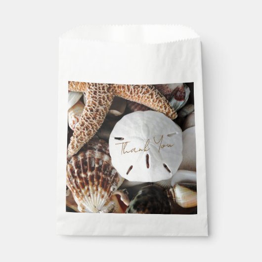 Sand Dollar Seashells Hochzeitsfeier Gefallen Tasc Geschenktütchen (Vorderseite)