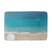 Sand Dollar Seashore Blauer Ozean Badematte (Vorderseite)