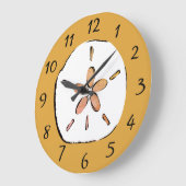 Sand Dollar Sketch Große Wanduhr (Winkel)