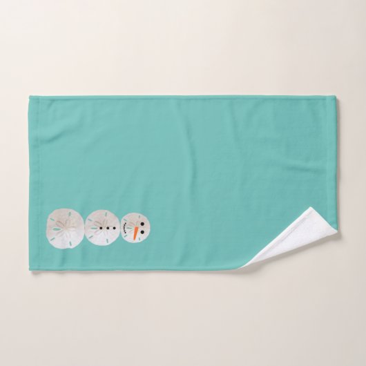 Sand Dollar Snowman Badhandtuch Set (Handtuch)