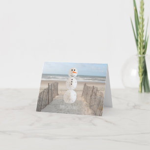 Sand Dollar Snowman Feiertagskarte