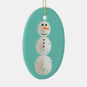 Sand Dollar Snowman Keramik Ornament (Rechts)