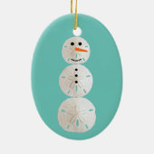 Sand Dollar Snowman Keramik Ornament (Hinten)
