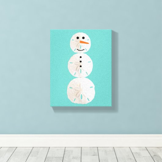 Sand Dollar Snowman Leinwanddruck (Insitu (Holzboden))
