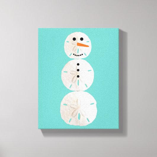 Sand Dollar Snowman Leinwanddruck (Vorderseite)
