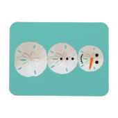 Sand Dollar Snowman Magnet (Horizontal)