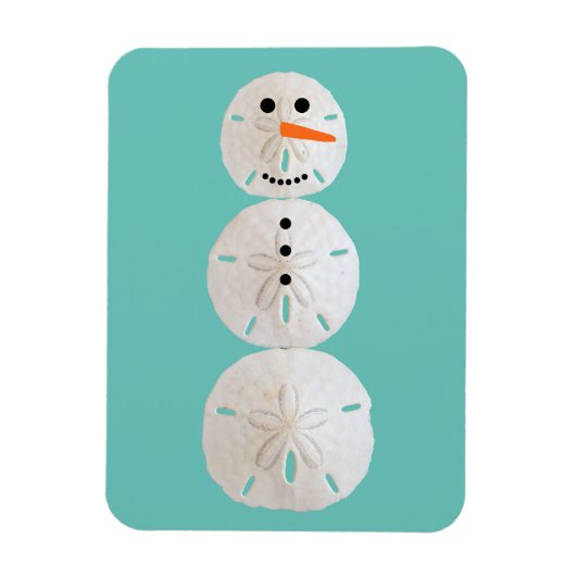 Sand Dollar Snowman Magnet (Vertikal)