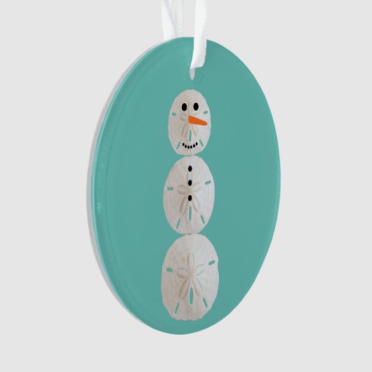 Sand Dollar Snowman Ornament (Vorderseite)