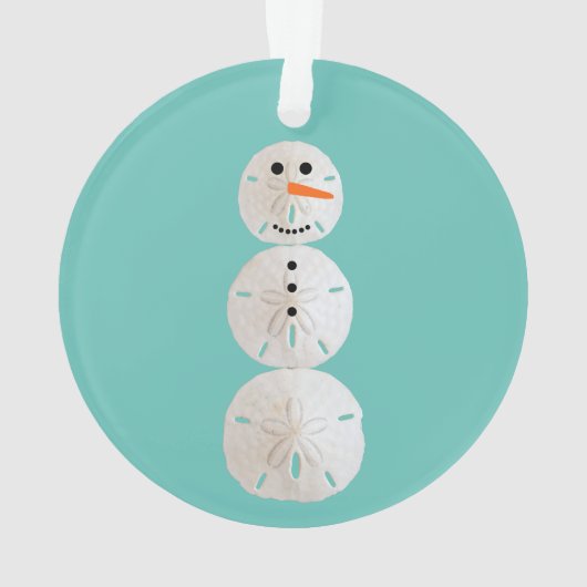 Sand Dollar Snowman Ornament (Rückseite)