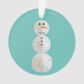 Sand Dollar Snowman Ornament (Vorderseite)