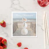Sand Dollar Snowman Paper Napkins Serviette (Beispiel)