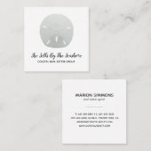 Sand Dollar Square Business Card Quadratische Visitenkarte (Vorne/Hinten)