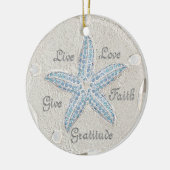 Sand Dollar Starfish Gem Ornament (Links)