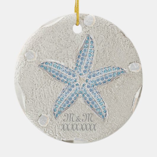 Sand Dollar Starfish Gem Ornament (Hinten)